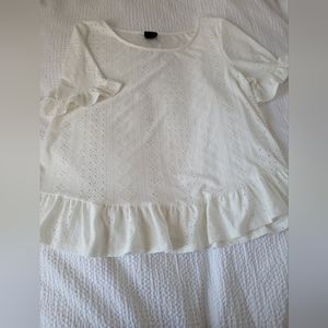 White shirt with stitching detail